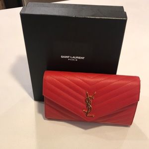 *AUTHENTIC* RED SAINT LAURENT WALLET PURSE